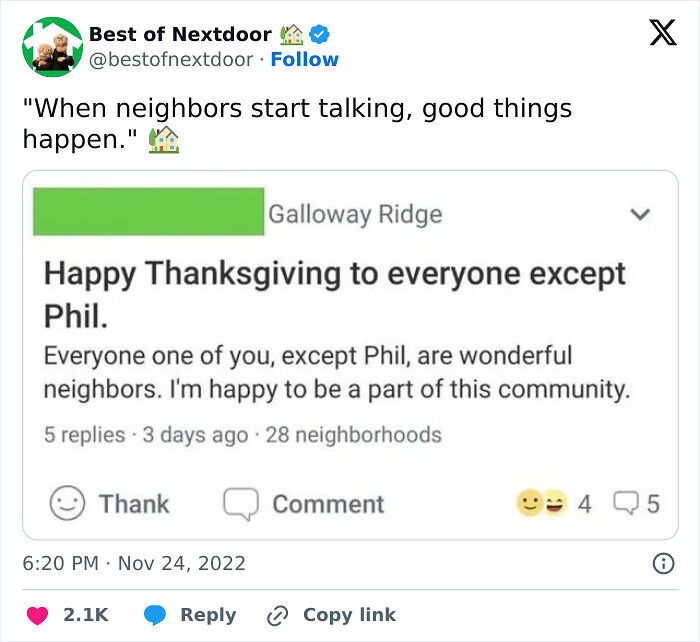 87 Unhinged And Entertaining Neighbor Antics Shared By This X Page (New Pics) 87 Unhinged And Entertaining Neighbor Antics Shared By This X Page (New Pics)