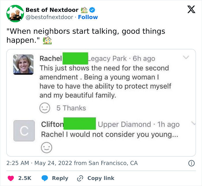 87 Unhinged And Entertaining Neighbor Antics Shared By This X Page (New Pics) 87 Unhinged And Entertaining Neighbor Antics Shared By This X Page (New Pics)