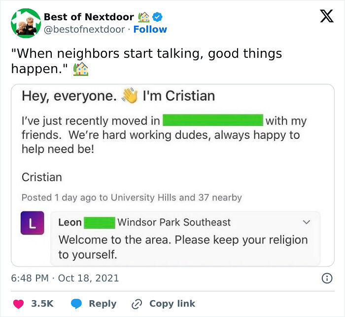 87 Unhinged And Entertaining Neighbor Antics Shared By This X Page (New Pics) 87 Unhinged And Entertaining Neighbor Antics Shared By This X Page (New Pics)