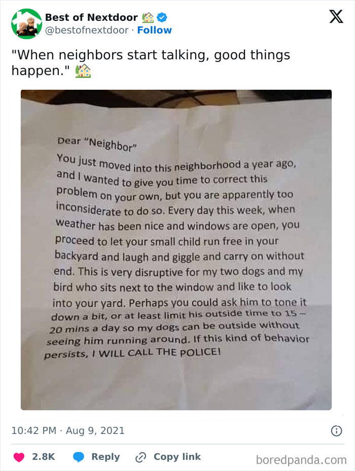 87 Unhinged And Entertaining Neighbor Antics Shared By This X Page (New Pics) 87 Unhinged And Entertaining Neighbor Antics Shared By This X Page (New Pics)