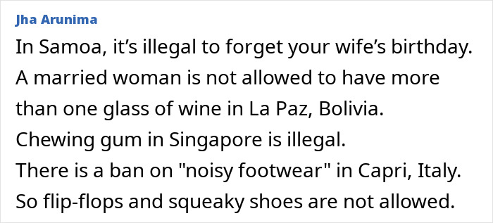 “Flip-Flops Are Banned”: 55 Unexpectedly Weird Laws From Countries All Around The World “Flip-Flops Are Banned”: 55 Unexpectedly Weird Laws From Countries All Around The World