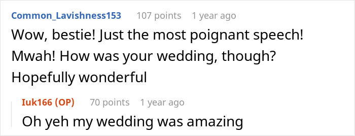 Bridesmaid&rsquo;s Innocent Speech Accidentally Turns Into A Reality Check For MIL From Hell