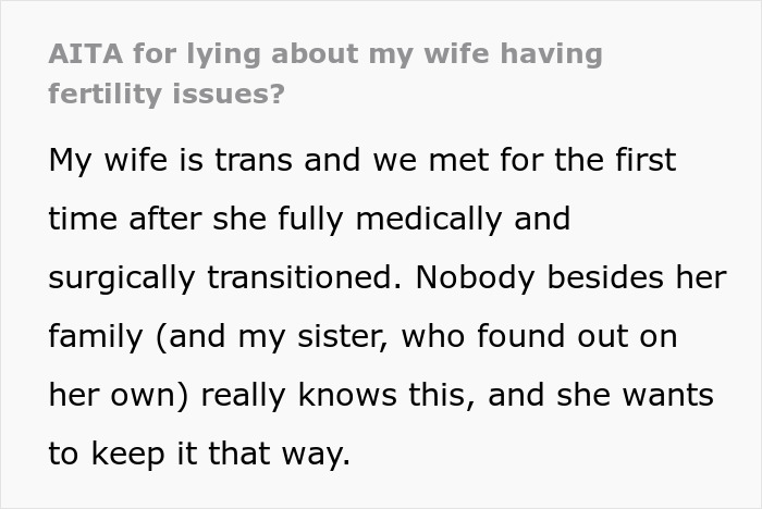 Guy Lies To Entire Family About Why He And Wife Adopted, Sister Completely Loses It