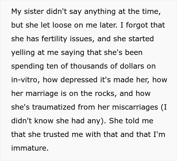 Guy Lies To Entire Family About Why He And Wife Adopted, Sister Completely Loses It