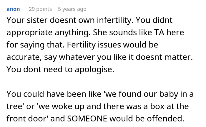 Guy Lies To Entire Family About Why He And Wife Adopted, Sister Completely Loses It