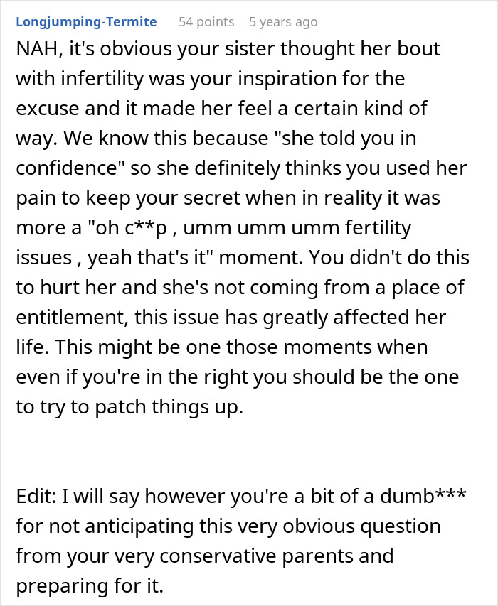 Guy Lies To Entire Family About Why He And Wife Adopted, Sister Completely Loses It