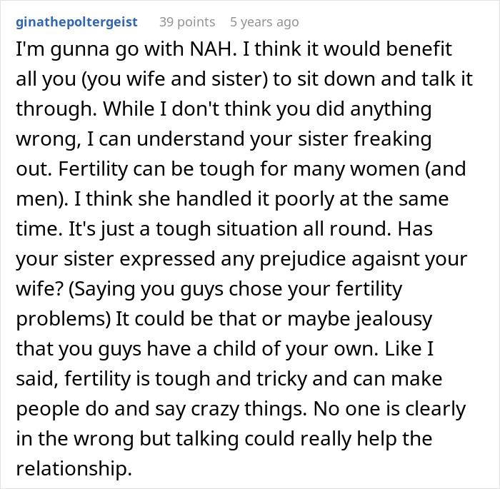 Guy Lies To Entire Family About Why He And Wife Adopted, Sister Completely Loses It