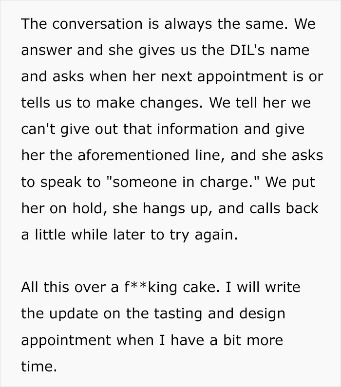 The Cake Order Becomes A Wake-Up Call For The Bride, Cancels The Wedding
