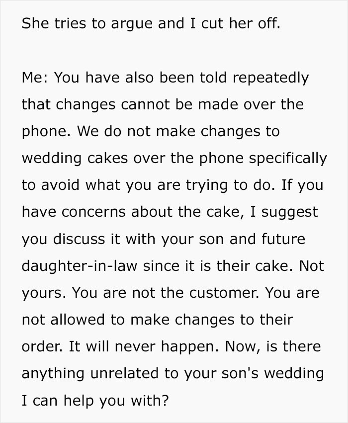 The Cake Order Becomes A Wake-Up Call For The Bride, Cancels The Wedding