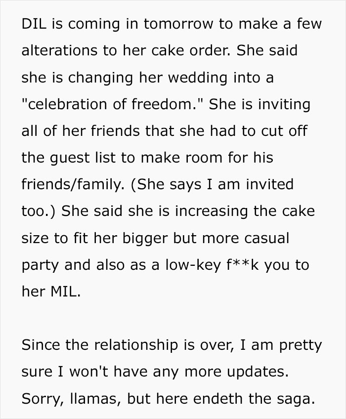 The Cake Order Becomes A Wake-Up Call For The Bride, Cancels The Wedding