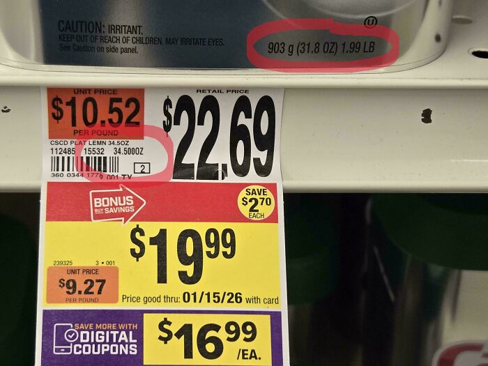93 Times Shrinkflation Was So Blatant, It Needed To Be Shamed In Public (New Pics) 93 Times Shrinkflation Was So Blatant, It Needed To Be Shamed In Public (New Pics)