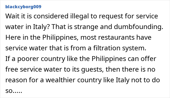 Woman Loses 7-Year Legal Fight To Get A Glass Of Tap Water At Italian Hotel Woman Loses 7-Year Legal Fight To Get A Glass Of Tap Water At Italian Hotel