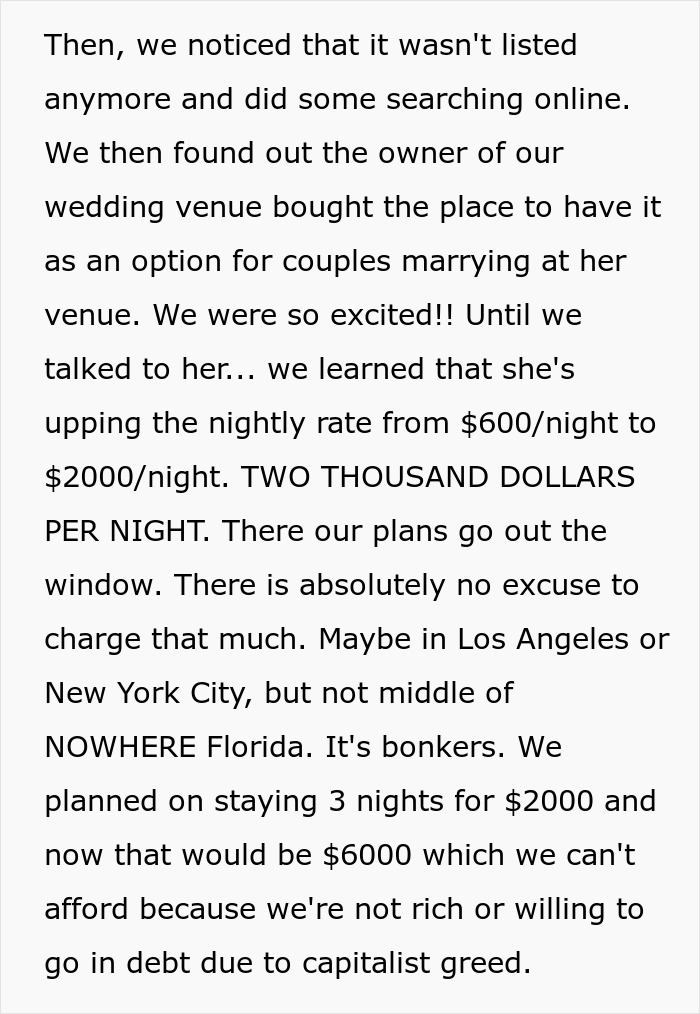 Bride Slams Airbnb Owner For A “Morally Bankrupt” Move That Ruined Her Wedding Plans Bride Slams Airbnb Owner For A “Morally Bankrupt” Move That Ruined Her Wedding Plans