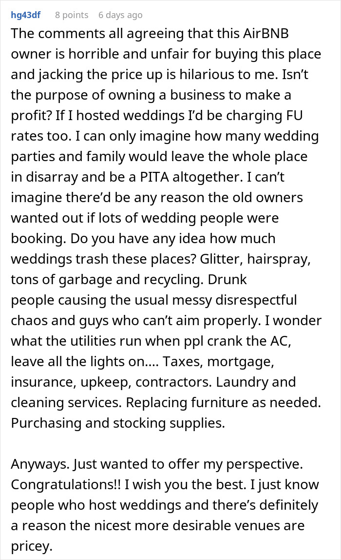Bride Slams Airbnb Owner For A “Morally Bankrupt” Move That Ruined Her Wedding Plans Bride Slams Airbnb Owner For A “Morally Bankrupt” Move That Ruined Her Wedding Plans