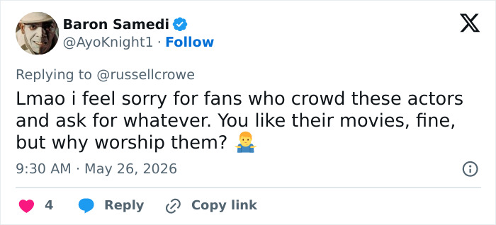 Russell Crowe Breaks Silence With Scathing Retort After Stern Demeanor With Fans Was Captured In Viral Video Russell Crowe Breaks Silence With Scathing Retort After Stern Demeanor With Fans Was Captured In Viral Video