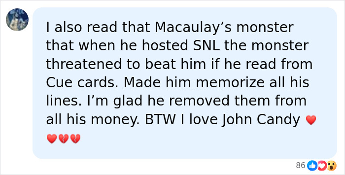 Macaulay Culkin Shares John Candy Was One Of The First Adults To Notice His Dad&rsquo;s Behavior Was Off