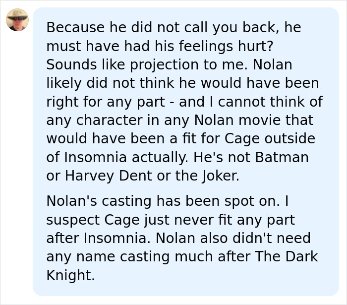 Nicolas Cage Reveals Why Christopher Nolan And Other A-List Directors Refuse To Work With Him Nicolas Cage Reveals Why Christopher Nolan And Other A-List Directors Refuse To Work With Him