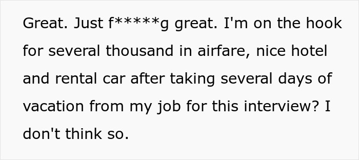 Person Flies Across The Country For An Interview, Finds Out The Job No Longer Exists