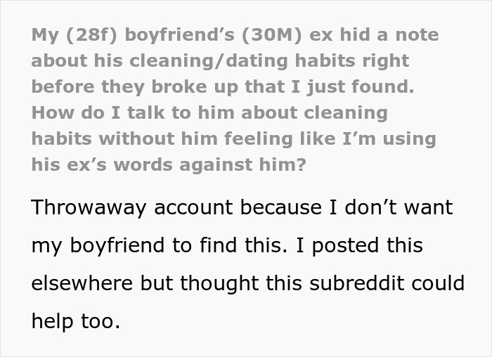 Woman Finds Boyfriend’s Ex’s Warning Note Hidden In His House, Realizes She Might Be Right Woman Finds Boyfriend’s Ex’s Warning Note Hidden In His House, Realizes She Might Be Right