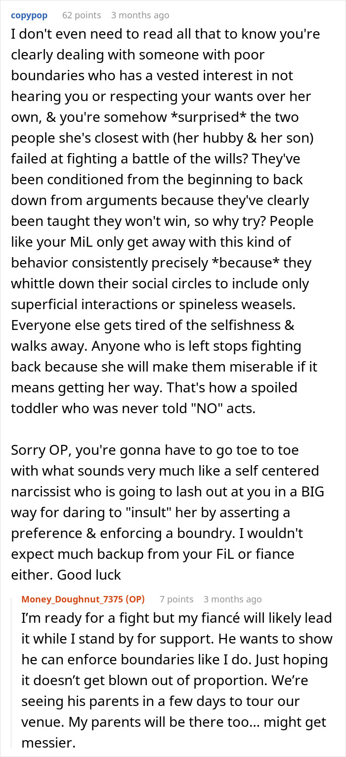 MIL Tries To Take Over Wedding Planning, Bride Can’t Take It Anymore