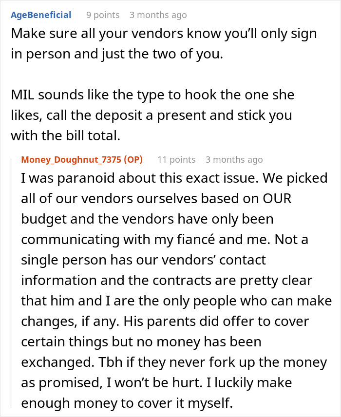 MIL Tries To Take Over Wedding Planning, Bride Can’t Take It Anymore