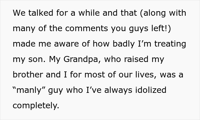 Misogynist Dad Gets Slammed By Fam For Criticizing Feminine Son And Enforcing Rigid Stereotypes