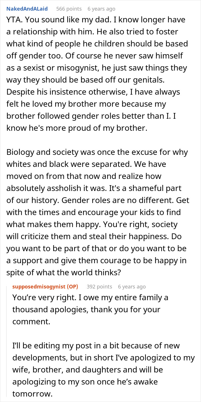 Misogynist Dad Gets Slammed By Fam For Criticizing Feminine Son And Enforcing Rigid Stereotypes