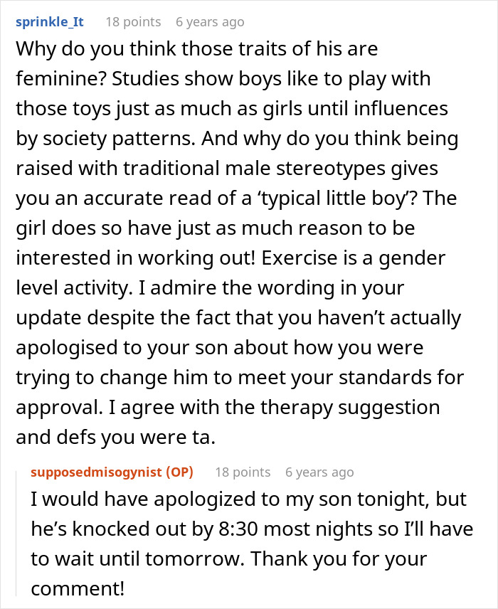 Misogynist Dad Gets Slammed By Fam For Criticizing Feminine Son And Enforcing Rigid Stereotypes