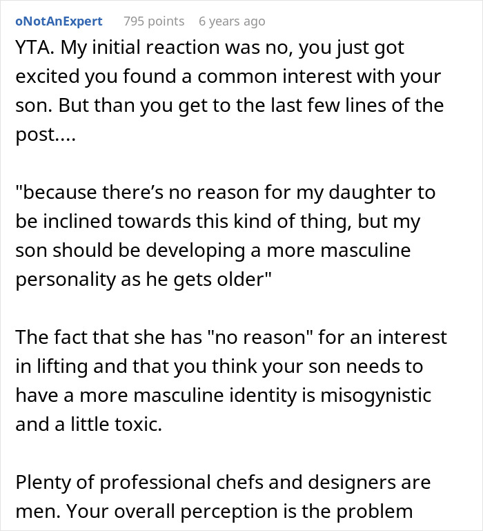 Misogynist Dad Gets Slammed By Fam For Criticizing Feminine Son And Enforcing Rigid Stereotypes