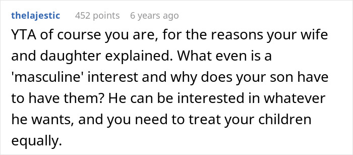 Misogynist Dad Gets Slammed By Fam For Criticizing Feminine Son And Enforcing Rigid Stereotypes