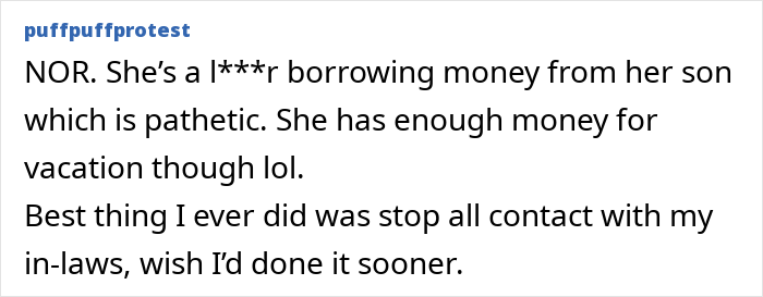 Financially Irresponsible MIL Refuses DIL’s Request To Pay Back $1.5K Loan, Says She’s On Vacation