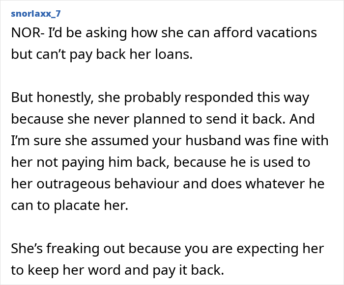 Financially Irresponsible MIL Refuses DIL’s Request To Pay Back $1.5K Loan, Says She’s On Vacation