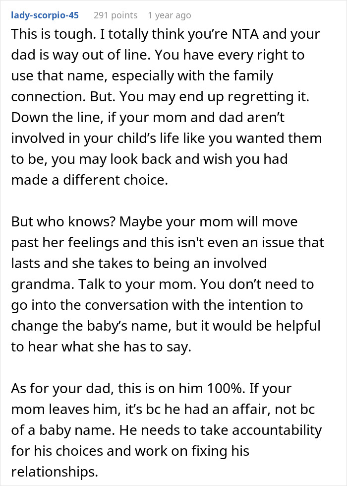 Woman Finds Out The Name She Gave Her Baby Has A Bad History In Her Family, Refuses To Change It Woman Finds Out The Name She Gave Her Baby Has A Bad History In Her Family, Refuses To Change It