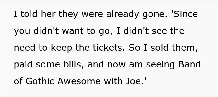 Woman Uses Concert Ticket To Appease Toxic Friend, Ends Up Hurting Sis As It Was A Gift From Her Woman Uses Concert Ticket To Appease Toxic Friend, Ends Up Hurting Sis As It Was A Gift From Her