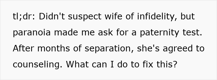 Husband Demands Paternity Test While Browsing Dating Apps, Wife Shares Results And Divorce Papers Husband Demands Paternity Test While Browsing Dating Apps, Wife Shares Results And Divorce Papers