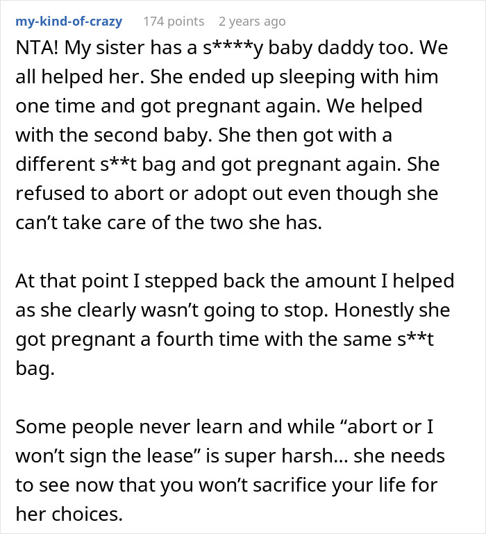 23YO Helps Struggling Sis With Rent And Childcare, Drops An Ultimatum As She’s Pregnant Again 23YO Helps Struggling Sis With Rent And Childcare, Drops An Ultimatum As She’s Pregnant Again
