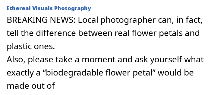 Couple Leaves Behind Fake Petals On Beach After Proposal, Sparks Fury After Photographer Exposes Them Couple Leaves Behind Fake Petals On Beach After Proposal, Sparks Fury After Photographer Exposes Them