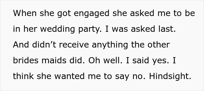 Bride Repeatedly Targets Her Own Sister During Wedding Prep, Pushes Her Away For Good After Ceremony Bride Repeatedly Targets Her Own Sister During Wedding Prep, Pushes Her Away For Good After Ceremony