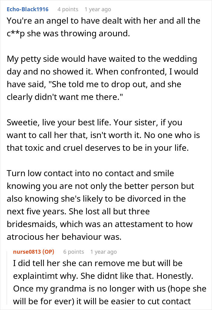 Bride Repeatedly Targets Her Own Sister During Wedding Prep, Pushes Her Away For Good After Ceremony Bride Repeatedly Targets Her Own Sister During Wedding Prep, Pushes Her Away For Good After Ceremony