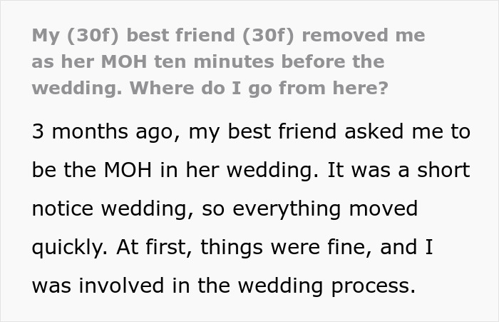 Woman Takes Her MOH Responsibilities Seriously, Bride Makes Her Regret It Woman Takes Her MOH Responsibilities Seriously, Bride Makes Her Regret It