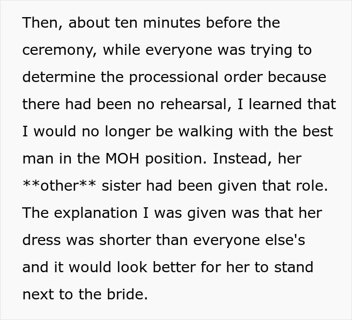 Woman Takes Her MOH Responsibilities Seriously, Bride Makes Her Regret It Woman Takes Her MOH Responsibilities Seriously, Bride Makes Her Regret It