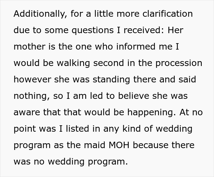 Woman Takes Her MOH Responsibilities Seriously, Bride Makes Her Regret It Woman Takes Her MOH Responsibilities Seriously, Bride Makes Her Regret It