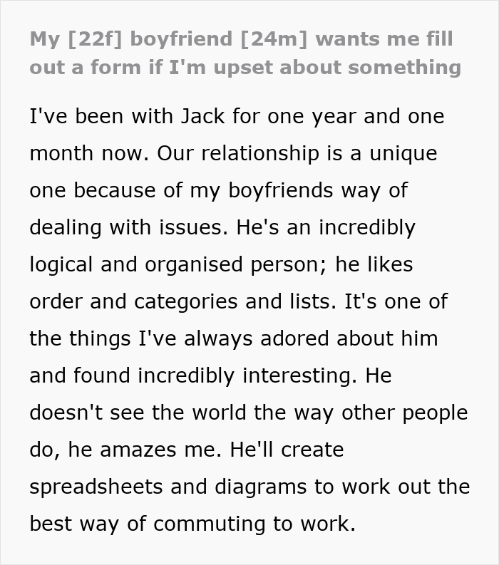 Guy Makes GF Fill Out Form If She’s Angry, She Loses It As It Exposes His Obsession With Data Collection