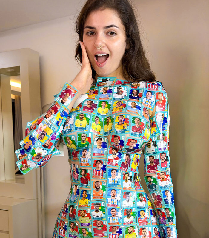 World Cup Influencer Goes Viral Wearing Only Soccer Stickers In Jaw-Dropping Post