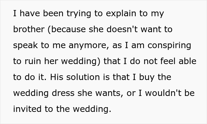 Woman Is In A Lose-Lose Situation When SIL Asks To Make Her An Elaborate Wedding Dress