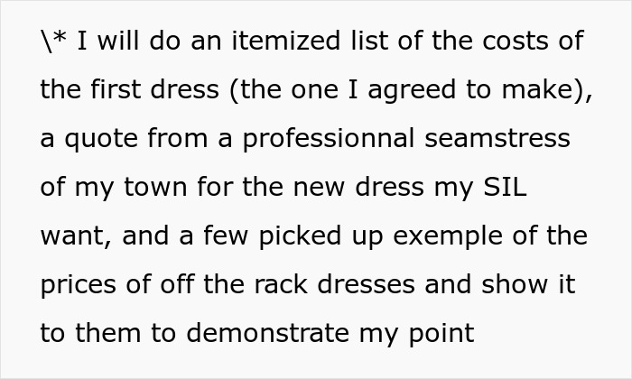 Woman Is In A Lose-Lose Situation When SIL Asks To Make Her An Elaborate Wedding Dress