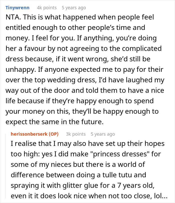 Woman Is In A Lose-Lose Situation When SIL Asks To Make Her An Elaborate Wedding Dress