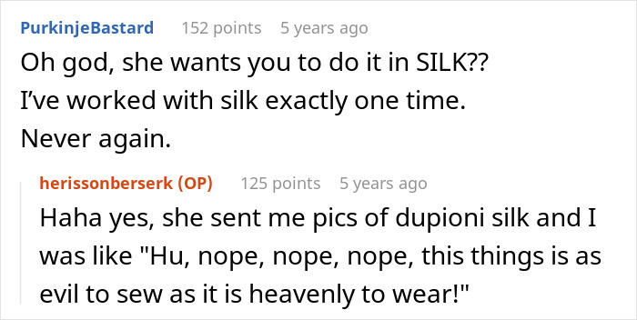 Woman Is In A Lose-Lose Situation When SIL Asks To Make Her An Elaborate Wedding Dress