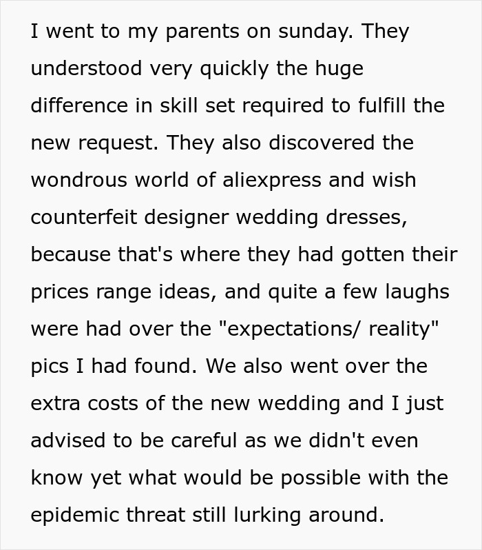 Woman Is In A Lose-Lose Situation When SIL Asks To Make Her An Elaborate Wedding Dress