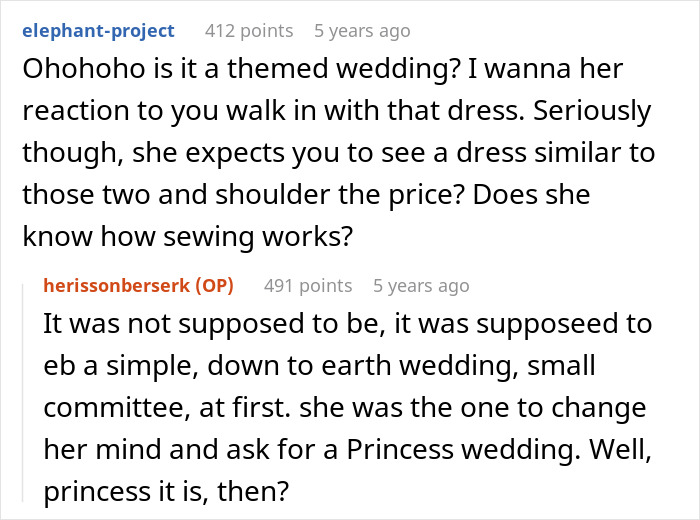 Woman Is In A Lose-Lose Situation When SIL Asks To Make Her An Elaborate Wedding Dress